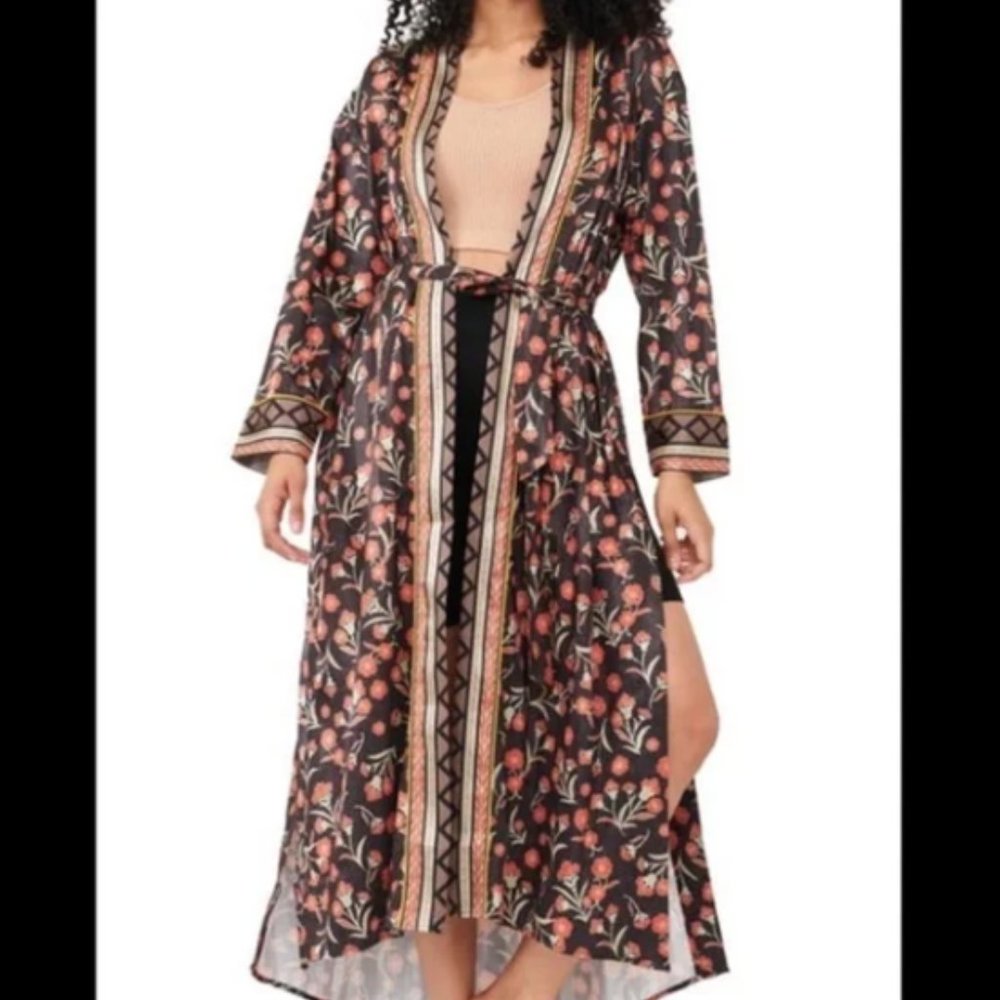 NWOT Free People Pajama Party Floral Maxi Robe